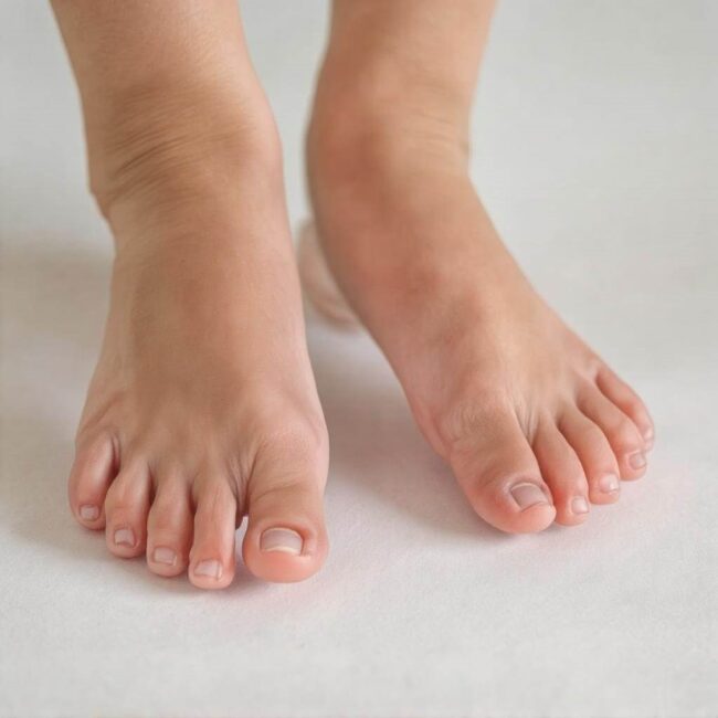 Długie palce u nóg a postawa ciała